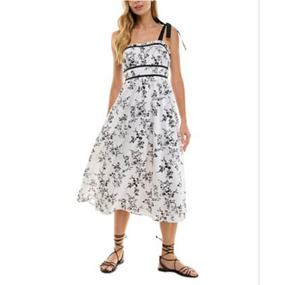 Forever 21 Floral Print Eyelet Maxi dress size S NWOT - Picture 1 of 6